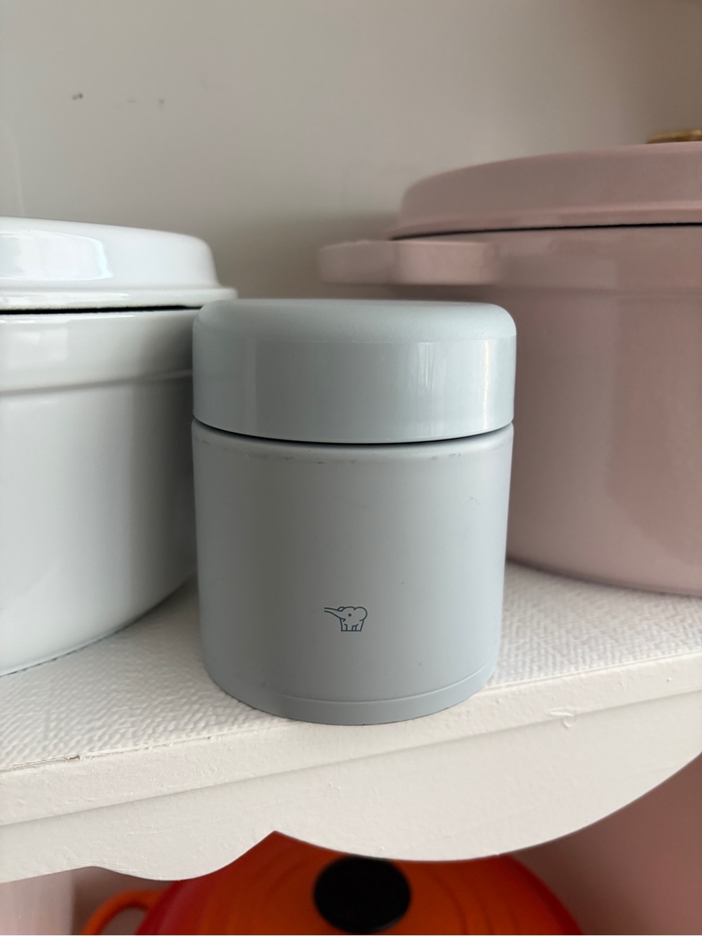 Zojirushi Mini Matte Insulated Food Jar Ice Gray Blue